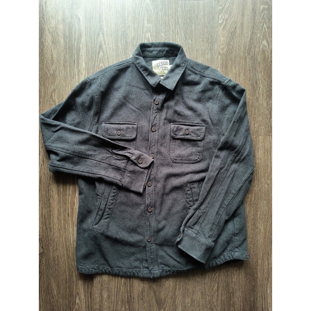Grayers Outdoor Garments Cold Weather Rated Gray Button Heavy Shirt/Jacket XXL